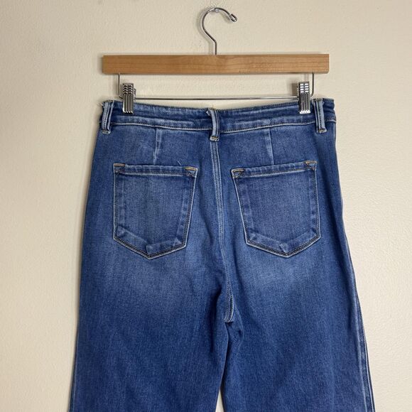 KanCan Jeans Women 11/29 Blue High Rise Flare Stretch Denim Medium Wash wide leg - Picture 8 of 10